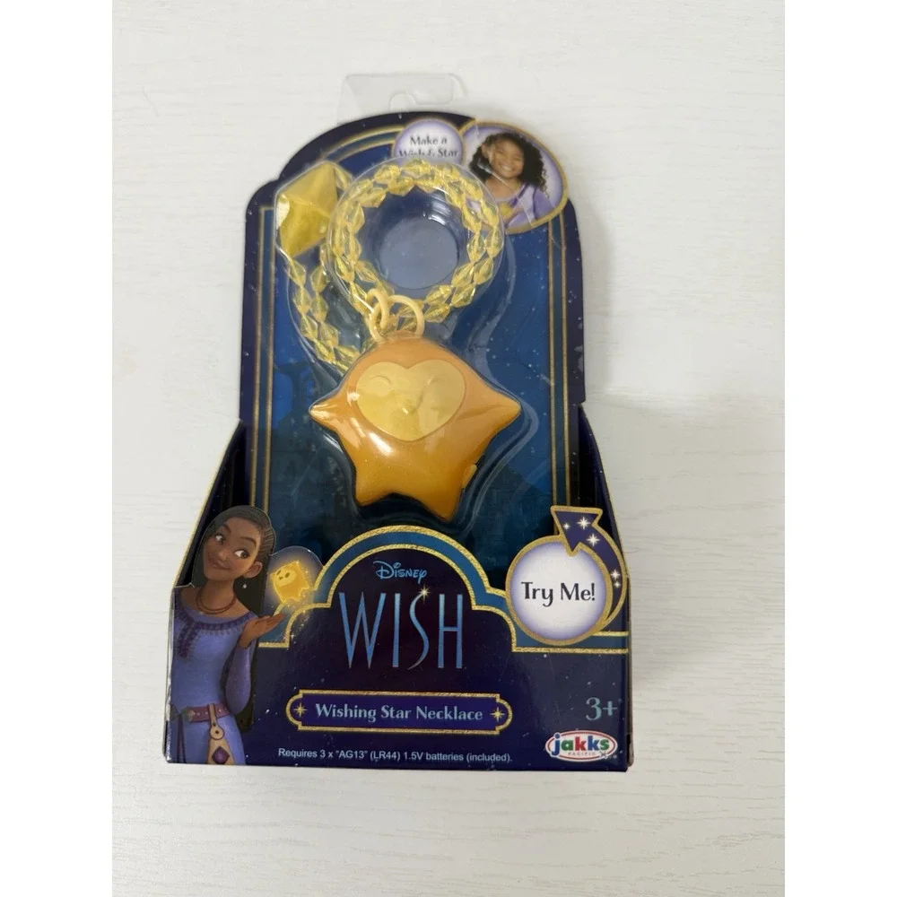 DISNEY WISHING STAR NECKLACE FROM THE MOVIE WISH LIGHTS‎ UP STAR GLOWS